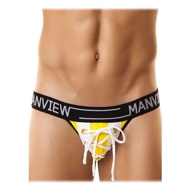 Manview Campus Gym Jockstrap Underwear yellow/white