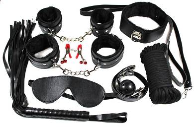  Armbnder Set 9tlg. Manschetten Fu Fessel mit Hand Fesseln und Zubehr