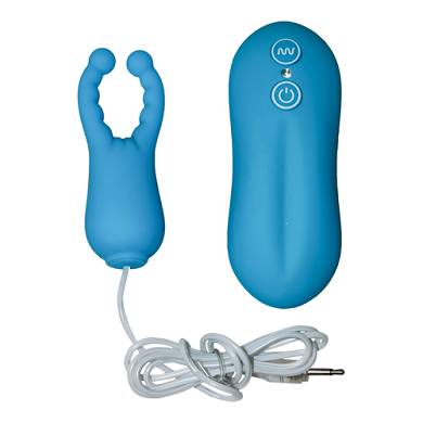 Vibrator Massager aus Silikon mit 10 Stufen in Blau