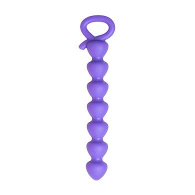 Analkette mit 7 Perlen in Violett