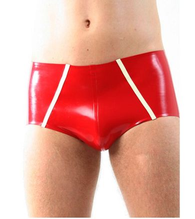 Latex Herren Badehose Stripes