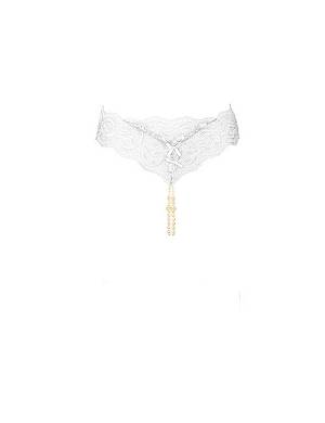 YOUR NIGHT Perlenstring vorne mit 2 Ketten wei