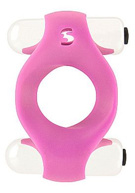 Shots Toys Vibrating Endless Cockring - Double Power pink