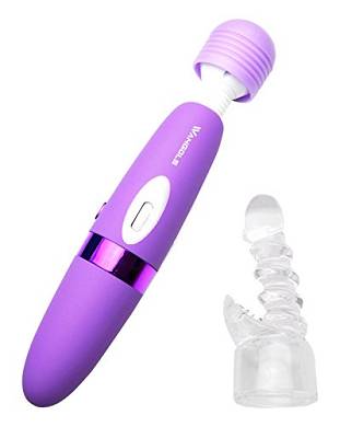 Wangols Magic Wand Massager Massagegerät Vibrator mit Klitorisstimulator +Aufsatz. Ne