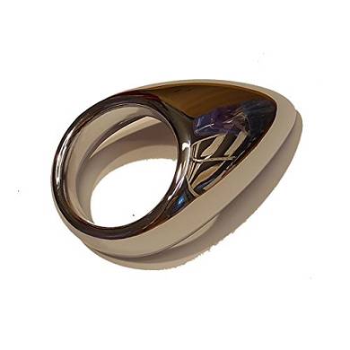 Chrome Plated Teardrop Cock Ring - 2 Inch Diameter