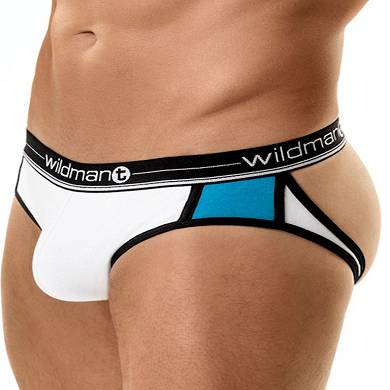 WildmanT Apollo Jock with Cock Ring Underwear White/Blue