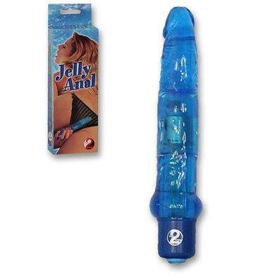 17,5 x 2,5 cm Jelly Anal Vibrator blau