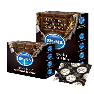SKINS Black Choc Kondome