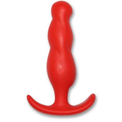 10 x 2,5 cm Smiling butt plug tripple 100% Silikon rot