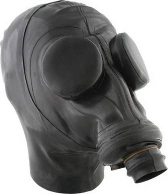 Mister B Russische Gasmaske mit LAtexkopfhaube und Augenklappen