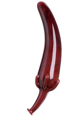 23 x 2 - 3,7 cm Glasdildo - Red Pepper