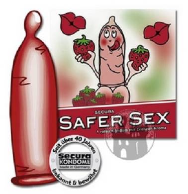 Secura Safer Sex Erdbeere 1er