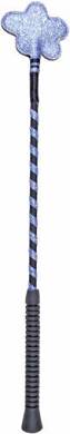 Gerte Glitter / 65 cm / blau/schwarz Peitsche Reiten