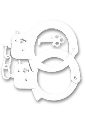 Sex Extra Love Metal Cuffs white