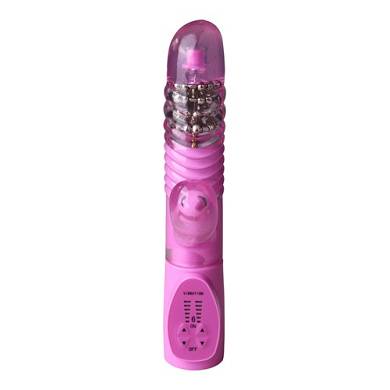 Stoender Vibrator mit Perlen in Pink