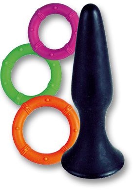 PASH Butt Plug + Cockringe Set 4-teilig