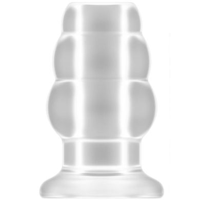 7,7 x 3,2 - 4,3 cm Small Hollow Tunnel Butt Plug 3inch transparent
