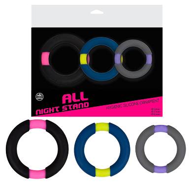 3 farbiges Penisringe-Set aus Silikon