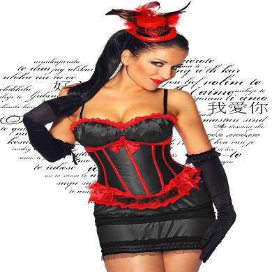 Burlesque Corsage mit Rüschen