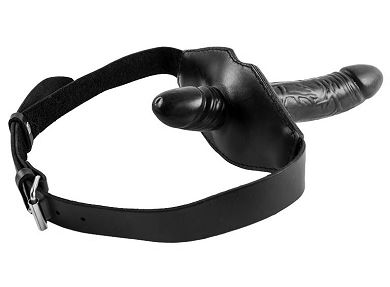 Silikon Doppel-Dildo Knebel