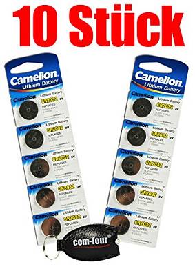 Camelion by COM-FOUR® Lithium Batterie 3V Knopfzelle (CR2032 - 10 Stück)