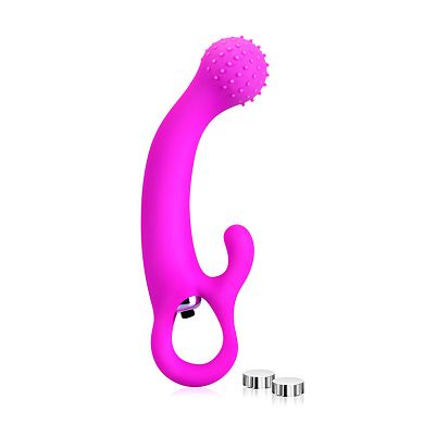 Silikon-Vibrator mit Noppen, 18 cm