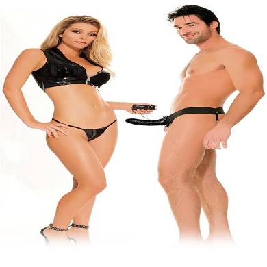 Fetish Fantasy Series For Him or Her Vibrating Hollow Strap-On