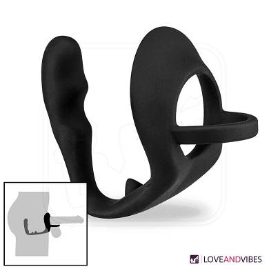 Silikon-Prostatastimulator mit Penisring