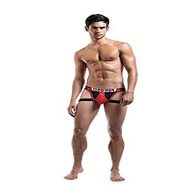 Male Power - Pocket Pool - Pocket Jock - schwarz / rot - Gr. L/XL
