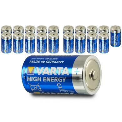20 x Varta High Energy LR14 LR 14 Baby Zelle C 1,5V MN1400 Alkaline 20 Stk