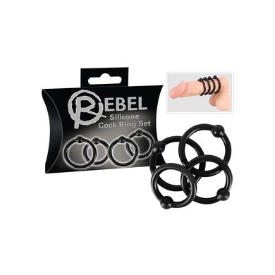 Cockring-Set REBEL black