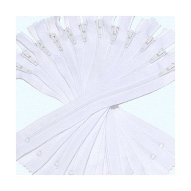 22CM Kunststoffzähne Nylon Reißverschluss White