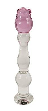 Erotoy Glas Buttplug Anal Plug Rose extra lang - Glasdildo Art. 618