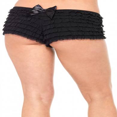 Blickdichte Shorts mit Rschen und Schleife