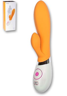 19,5 x 1 - 4 cm Vibrator MINDS OF LOVE Romeo orange/weiss