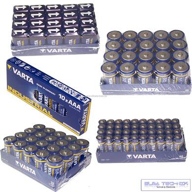 VARTA Industrial Batterien Mignon AA Micro AAA Baby C Mono D 9V Block Alkaline °