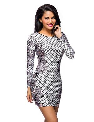 Kleid wei/schwarz