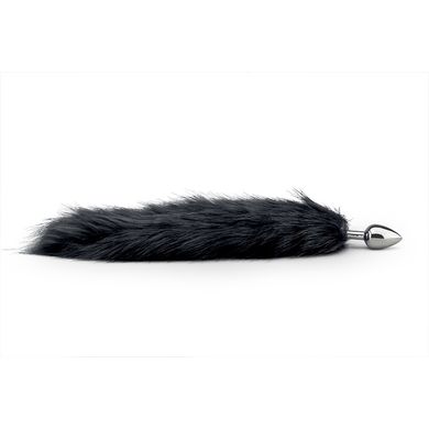  Buttplug Analplug mit aufregendem schwarzem Fell Fuchsschwanz Fox Tail