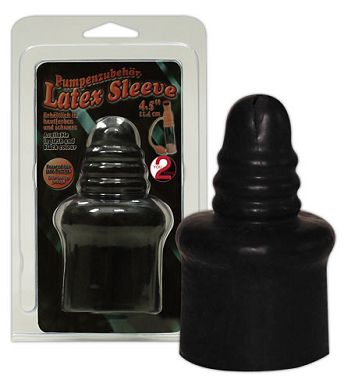 Latex Ersatz-Manschette schwarz