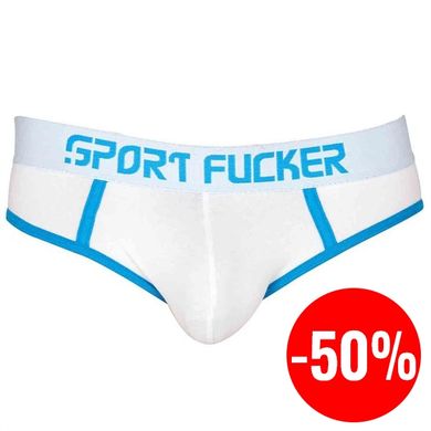 SportFucker Hooker Open Brief white blue