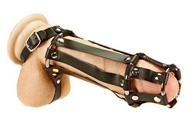 Erotic Fashion ra7462.4 Penis Gurt. schwarz Leder SM. 1er-Pack (1 x 1 Stück)