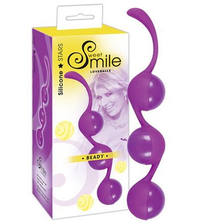 Smile Beady - Silikon-Lustkugel-Trio in Lila