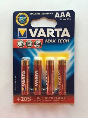 Varta Batterie Micro AAA Max Tech 4er Blister 1,5 V 4703 Kamera-geeignet NEU!
