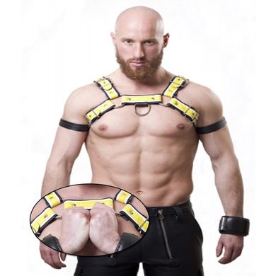 xleathers deluxe Harness 3 farbig gelb