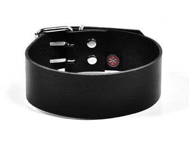 Leder Halsband - BREIT