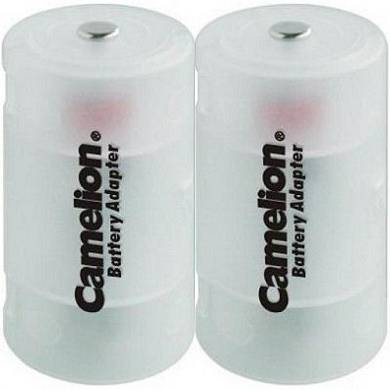 Camelion 2er Set Akku Batterie Adapter/Konverter von Mignon AA zu Mono D TOP/NEU