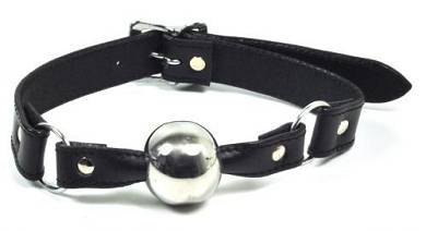 Ballknebel Leder Ballgag Metallball