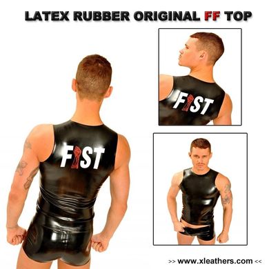 FF LATEX MUSKEL Shirt MIT ROTER FFFAUST