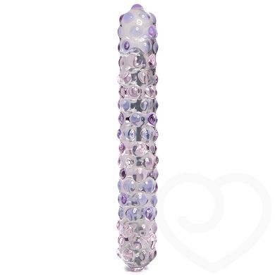 Lovehoney Purple Rose - genoppter Glasdildo