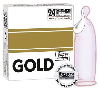 Secura Kondome Gold Superfeucht - Inhalt: 24 Stck